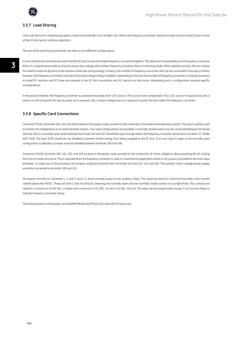 GE Industrial Solutions AF-600 FP High Power Unit Sizes 6x User Manual | Page 45 / 138