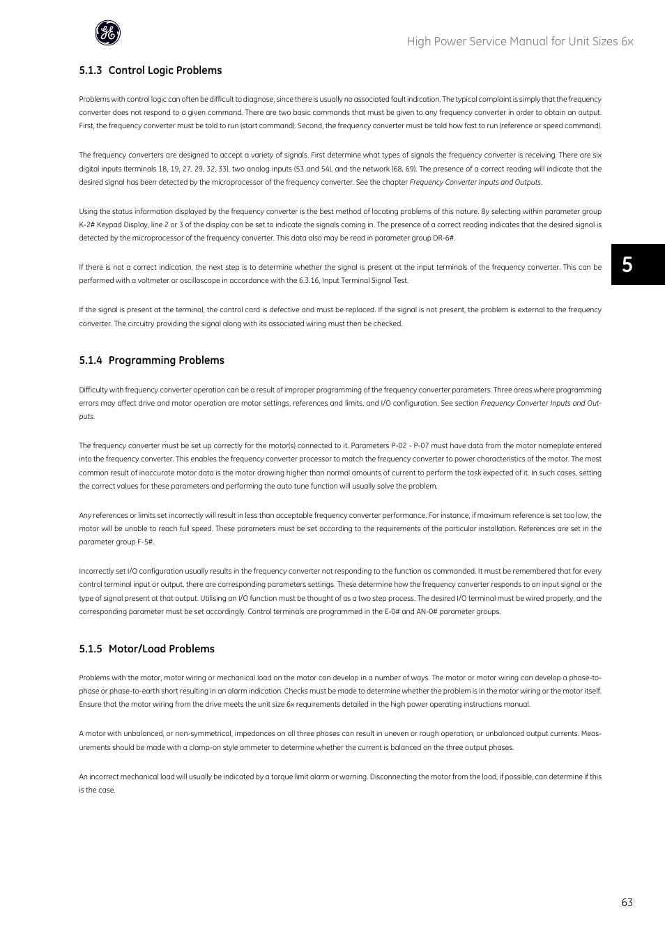 GE Industrial Solutions AF-600 FP High Power Unit Sizes 6x User Manual | Page 64 / 138