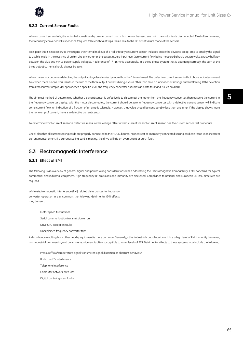 3 electromagnetic interference, High power service manual for unit sizes 6x | GE Industrial Solutions AF-600 FP High Power Unit Sizes 6x User Manual | Page 66 / 138