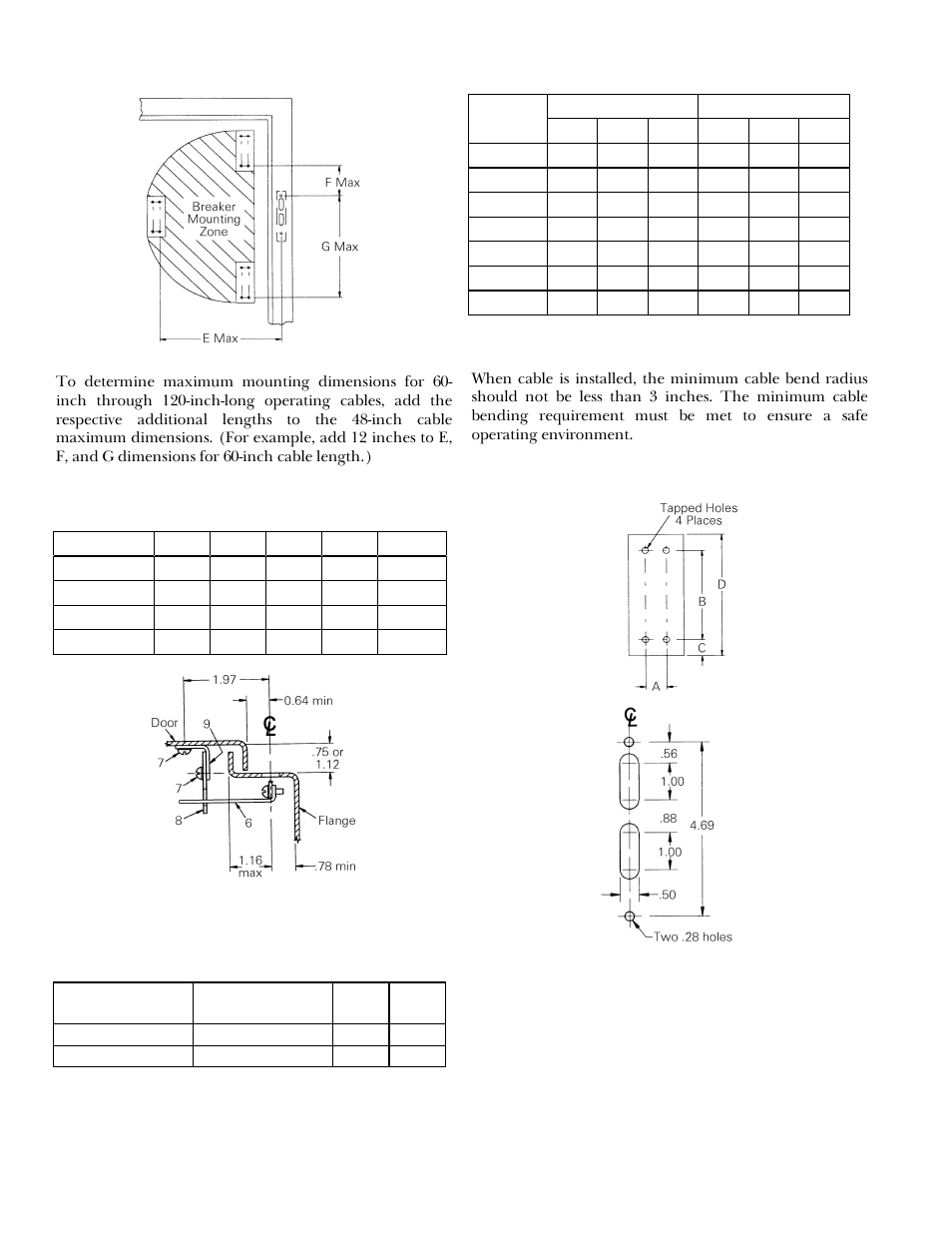 GE Industrial Solutions Cable Operator Mechanisms for Thermal-Magnetic E150 and Spectra SE150, SF250, and SG600 MCCBs User Manual | Page 2 / 6