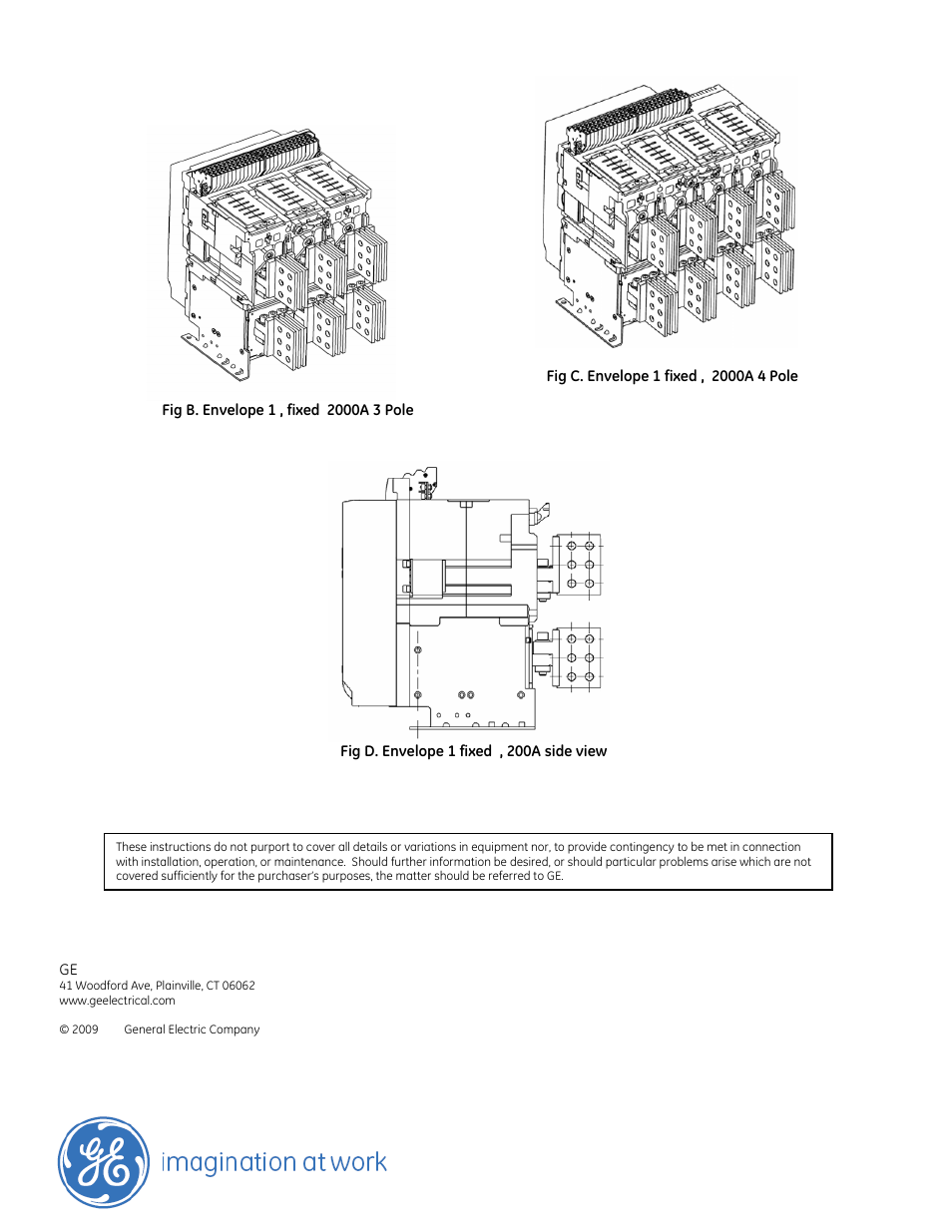 GE Industrial Solutions EntelliGuard G Back Connected Terminations for Fixed Envelope 1 For 2000A User Manual | Page 2 / 2