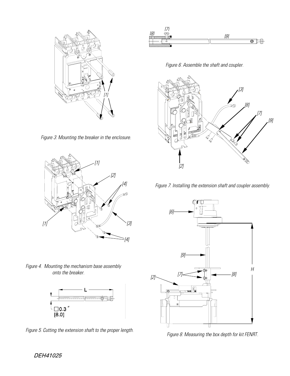 Figure 4. mounting the mechanism base assembly | GE Industrial Solutions Record Plus TDM, NEMA 1, 3R, 12: FE250 User Manual | Page 3 / 6