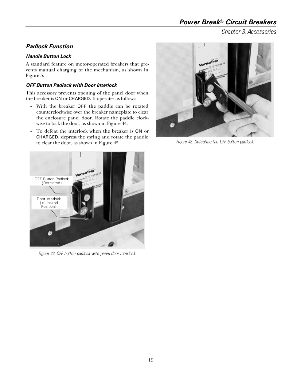 Power break, Circuit breakers chapter 3. accessories | GE Industrial Solutions Power Break I 800-2000 Frames 240-600 VAC User Manual | Page 25 / 28