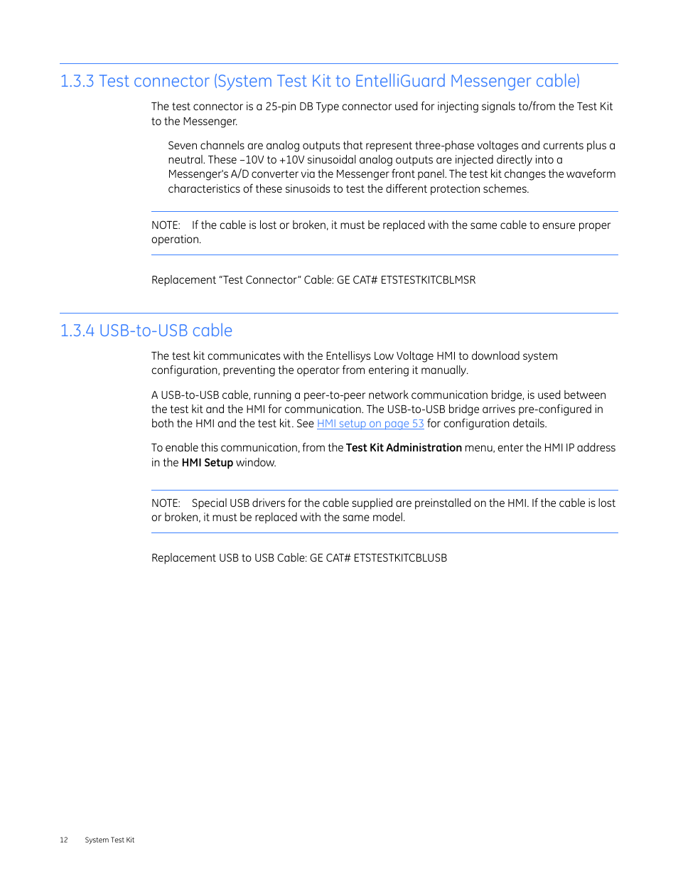 4 usb-to-usb cable | GE Industrial Solutions Entellisys 4.0 System Test Kit User Manual User Manual | Page 12 / 66