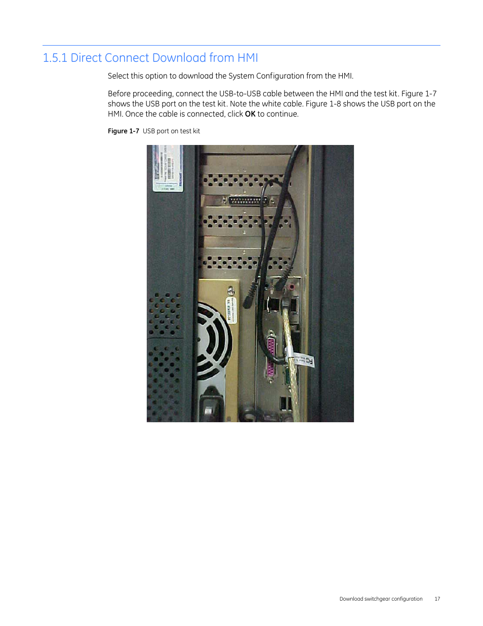 1 direct connect download from hmi | GE Industrial Solutions Entellisys 4.0 System Test Kit User Manual User Manual | Page 17 / 66