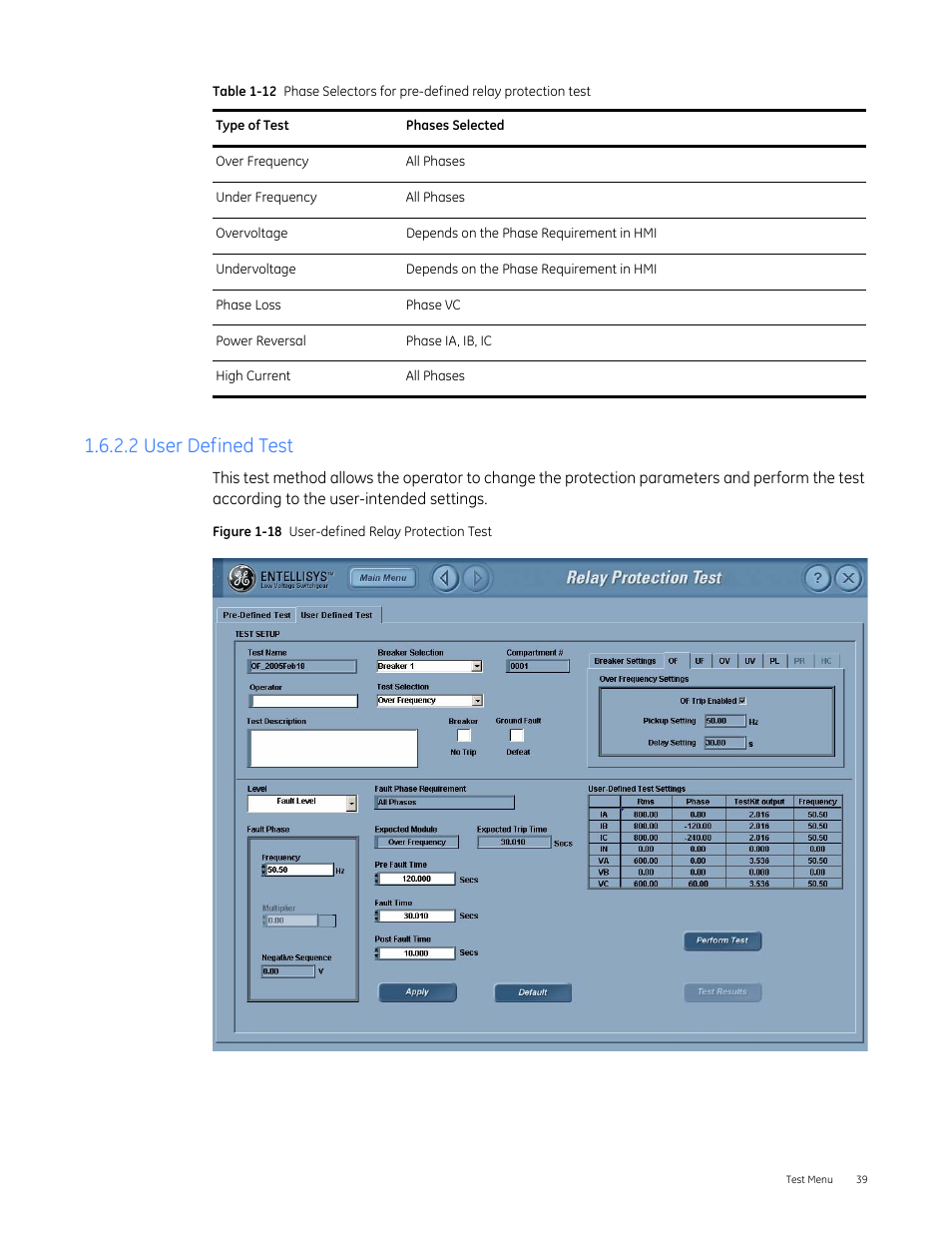 2 user defined test | GE Industrial Solutions Entellisys 4.0 System Test Kit User Manual User Manual | Page 39 / 66