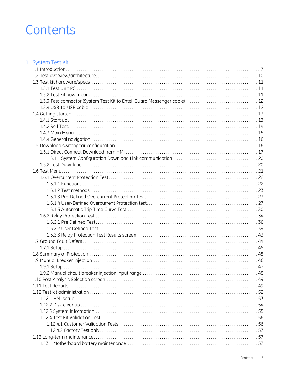 GE Industrial Solutions Entellisys 4.0 System Test Kit User Manual User Manual | Page 5 / 66