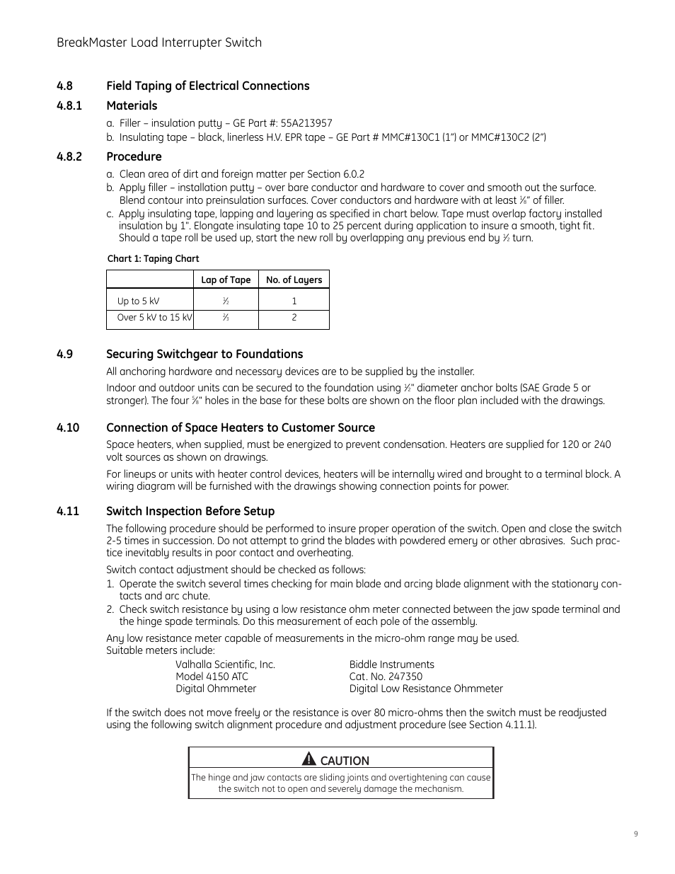 Breakmaster load interrupter switch | GE Industrial Solutions BreakMaster Load Interrupter Switch User Manual | Page 10 / 29