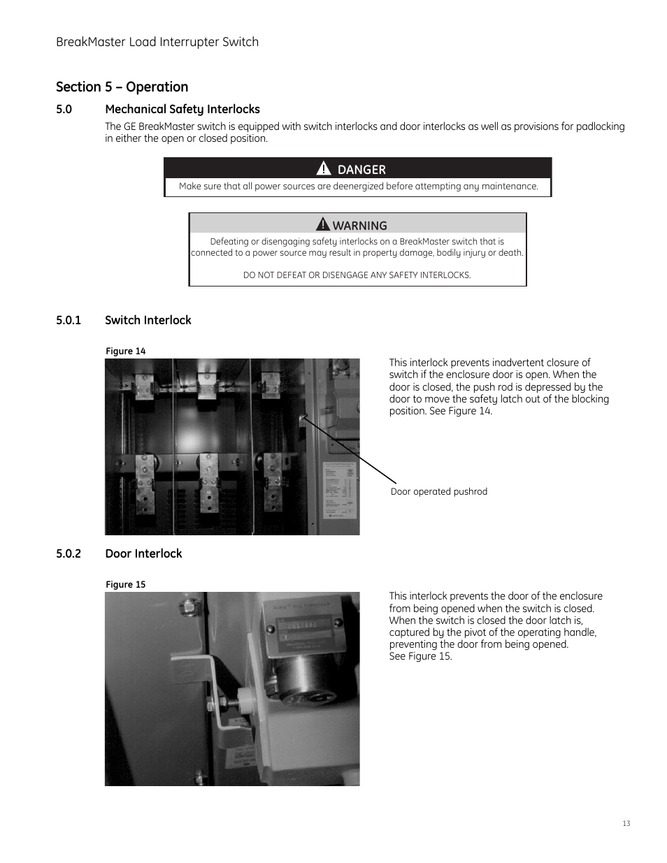 GE Industrial Solutions BreakMaster Load Interrupter Switch User Manual | Page 14 / 29