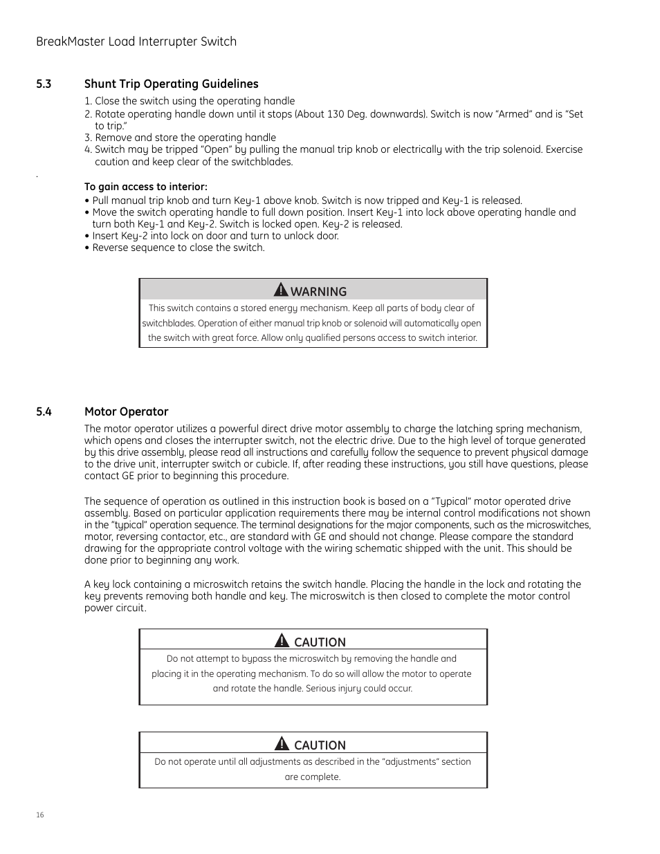 GE Industrial Solutions BreakMaster Load Interrupter Switch User Manual | Page 17 / 29