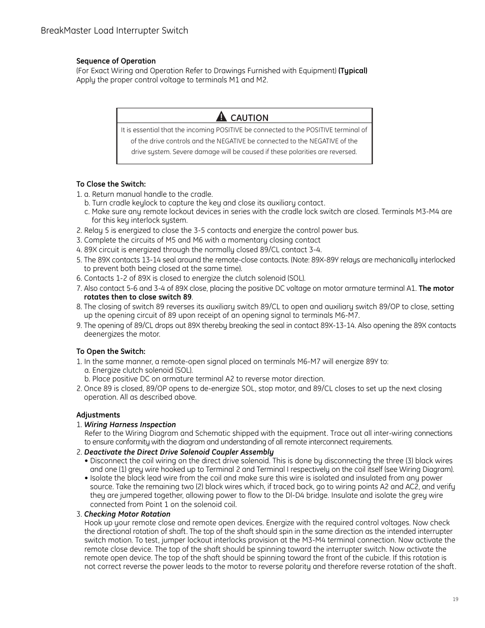 GE Industrial Solutions BreakMaster Load Interrupter Switch User Manual | Page 20 / 29