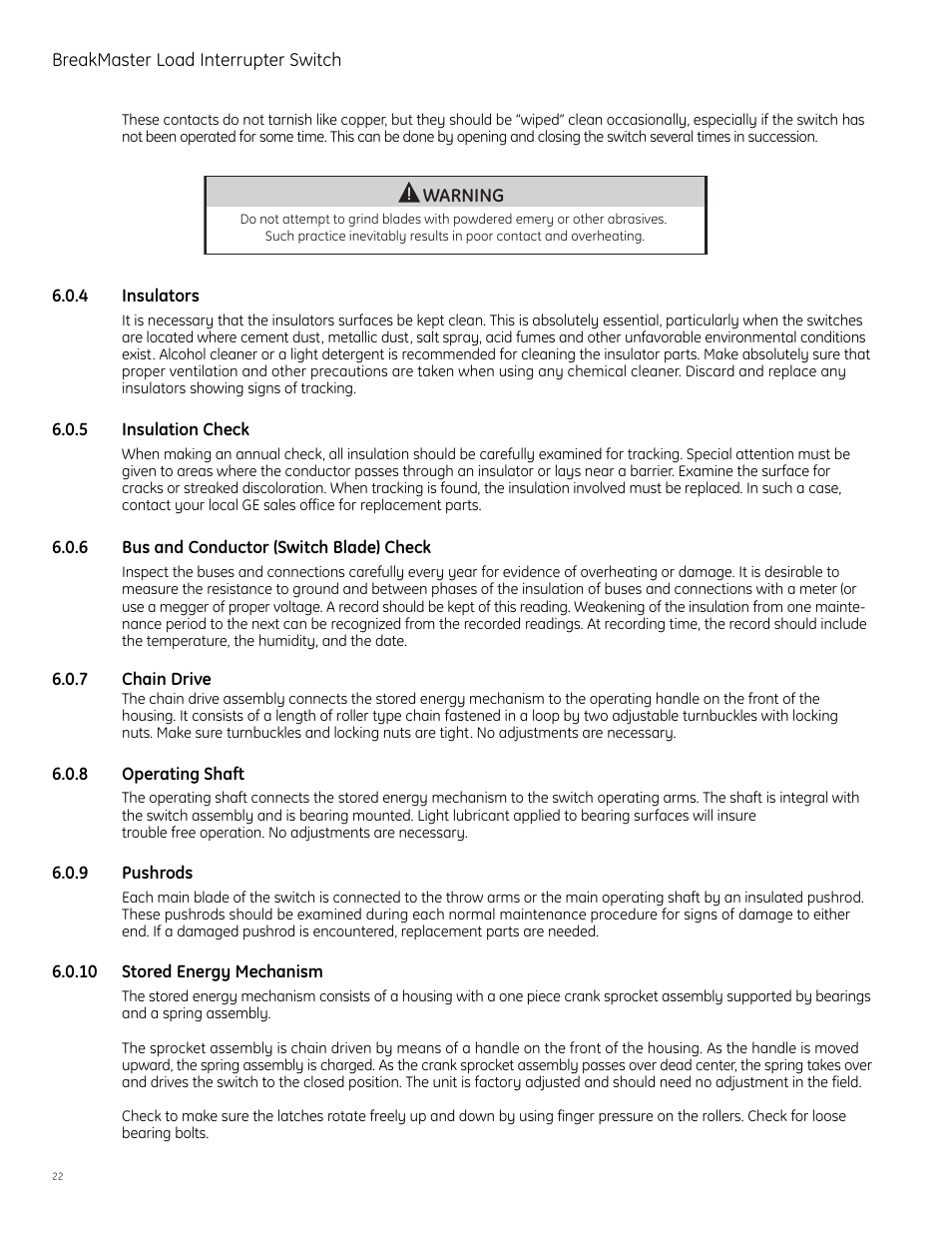 GE Industrial Solutions BreakMaster Load Interrupter Switch User Manual | Page 23 / 29