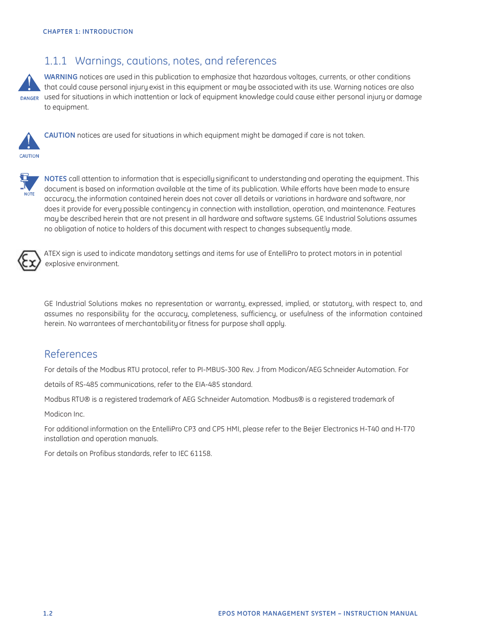 References | GE Industrial Solutions EntelliPro ES User Manual | Page 10 / 259