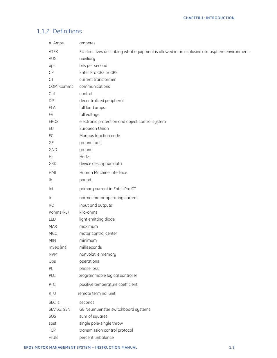 2 definitions | GE Industrial Solutions EntelliPro ES User Manual | Page 11 / 259