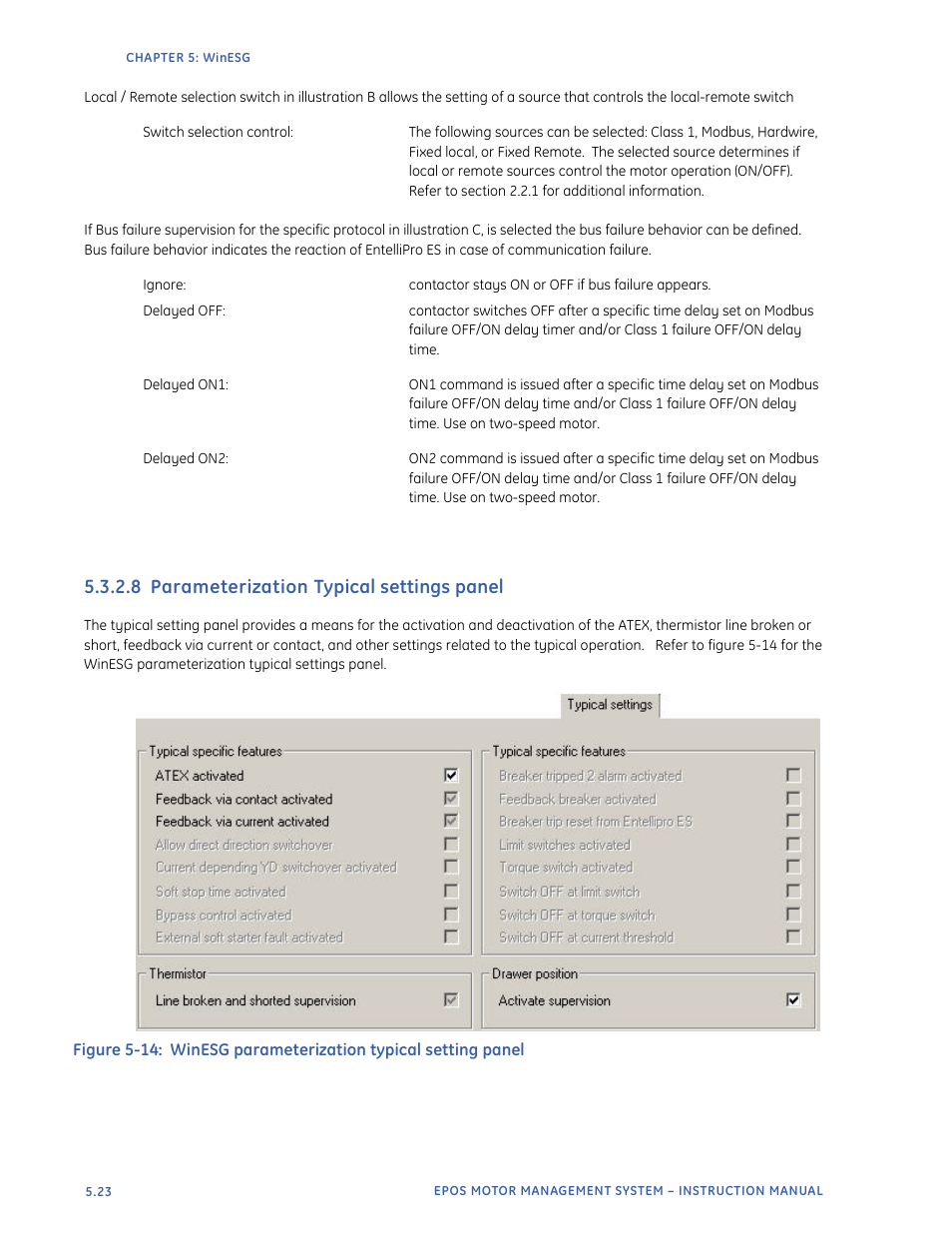 8 parameterization typical settings panel | GE Industrial Solutions EntelliPro ES User Manual | Page 219 / 259