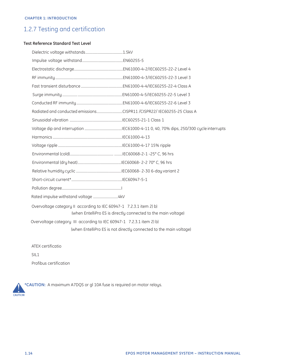 7 testing and certification | GE Industrial Solutions EntelliPro ES User Manual | Page 22 / 259