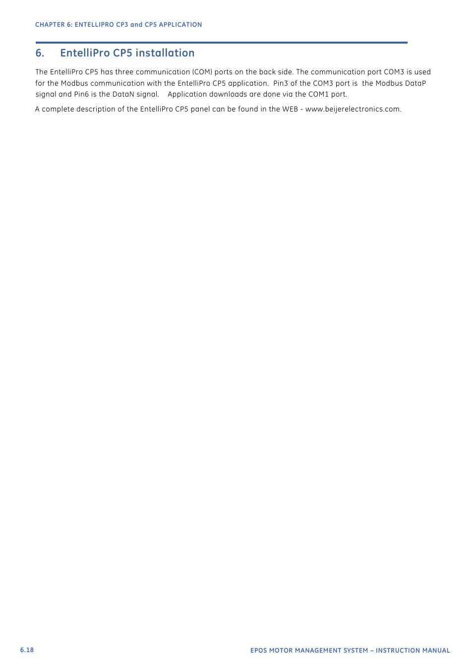  entellipro cp5 installation | GE Industrial Solutions EntelliPro ES User Manual | Page 253 / 259