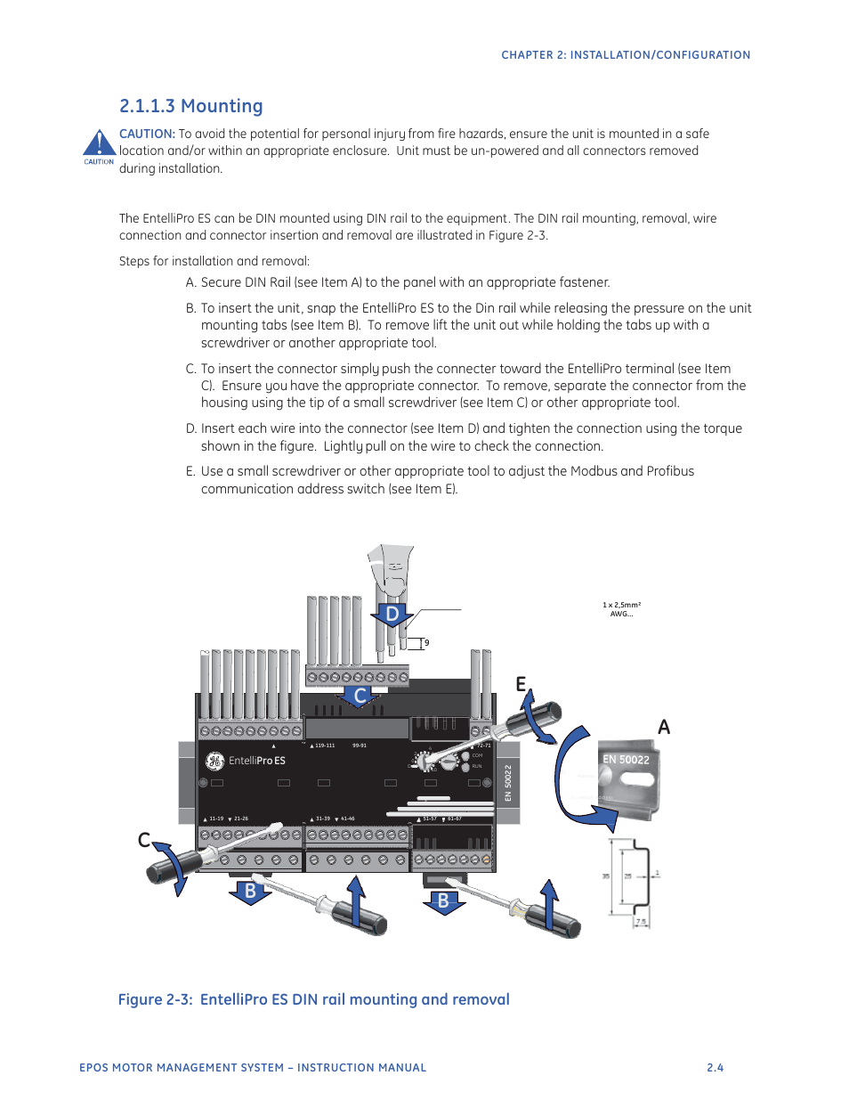 3 mounting | GE Industrial Solutions EntelliPro ES User Manual | Page 29 / 259