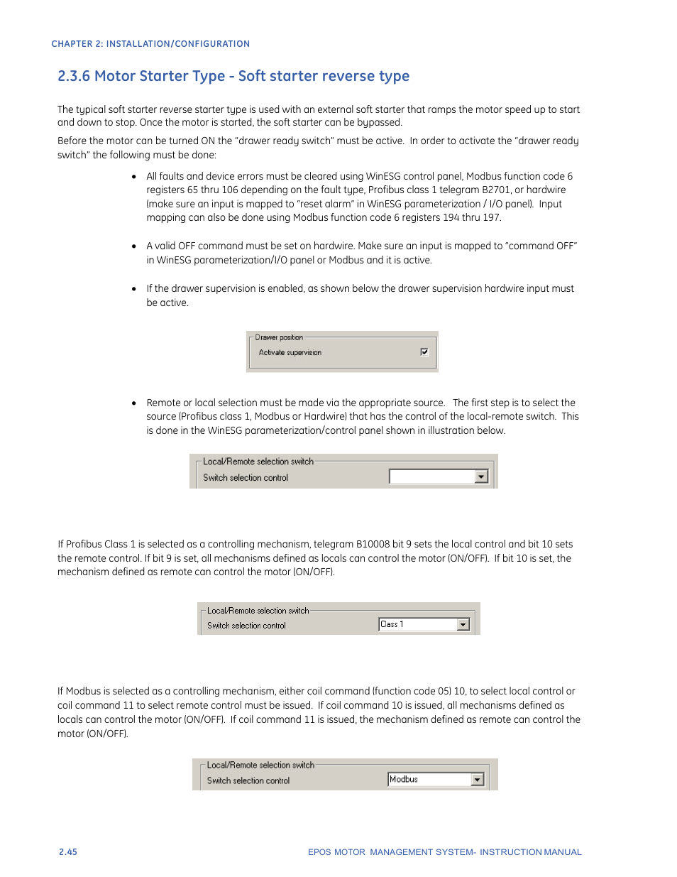 6 motor starter type - soft starter reverse type | GE Industrial Solutions EntelliPro ES User Manual | Page 70 / 259