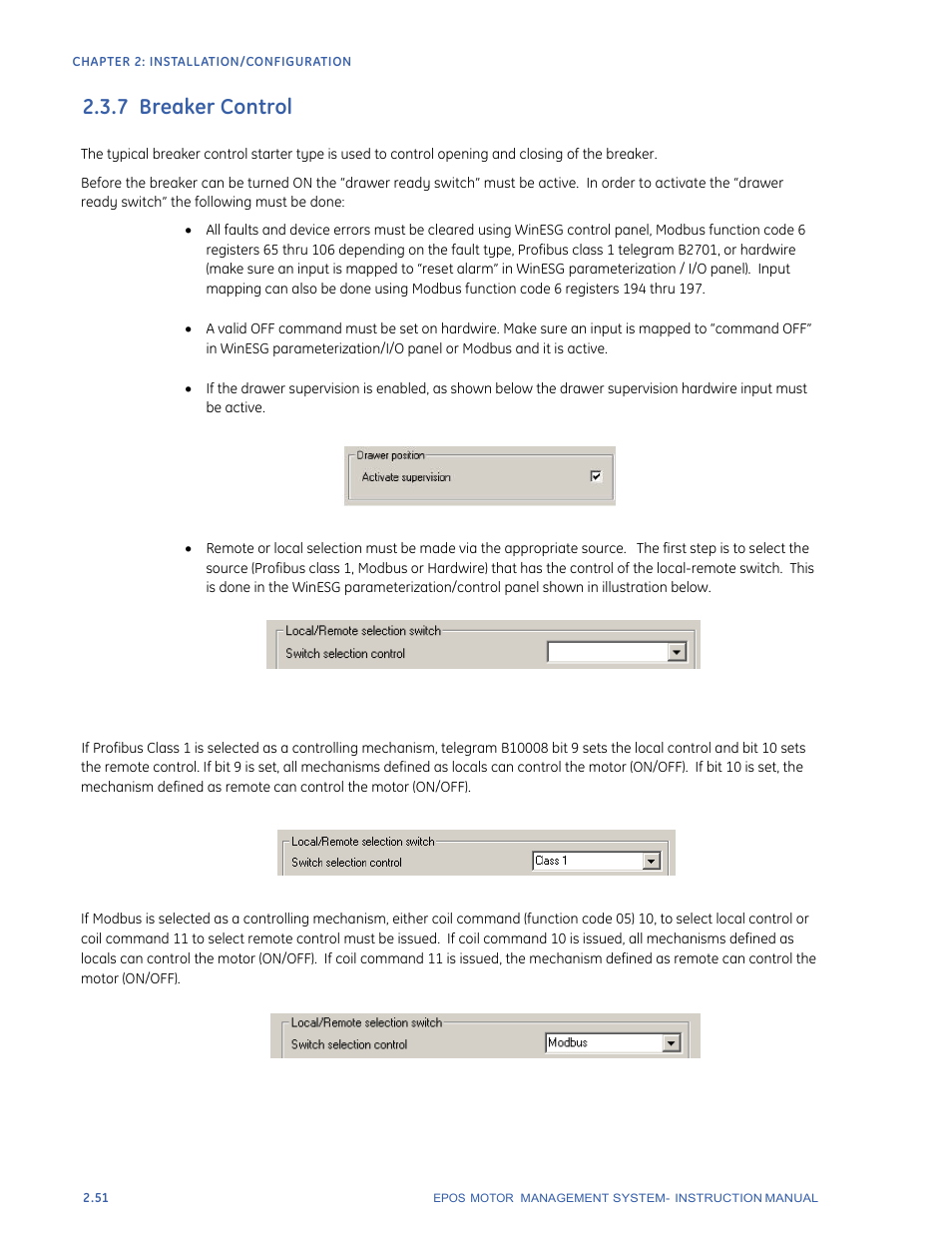 7 breaker control | GE Industrial Solutions EntelliPro ES User Manual | Page 76 / 259