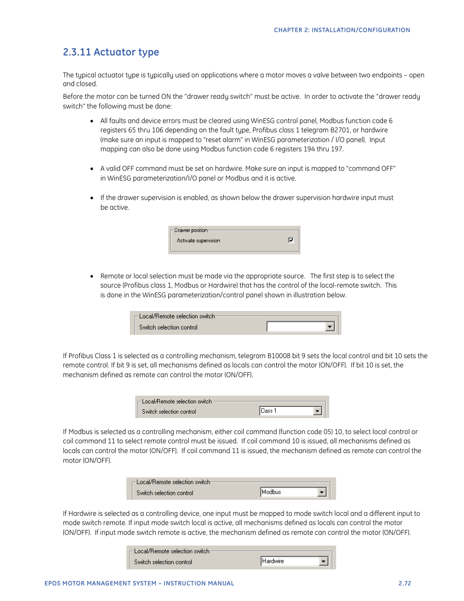 11 actuator type | GE Industrial Solutions EntelliPro ES User Manual | Page 97 / 259