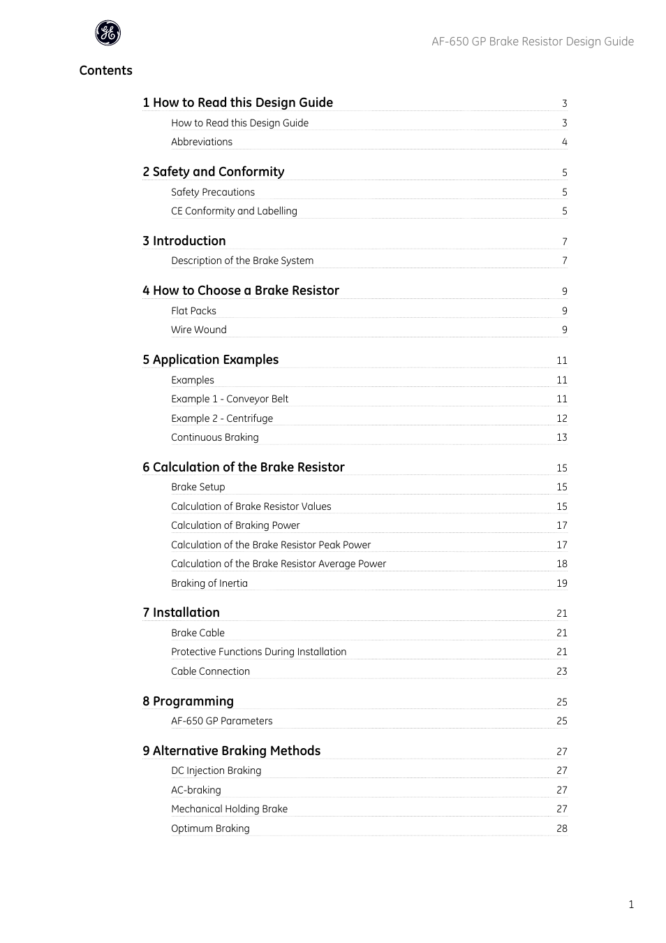 GE Industrial Solutions AF-650 GP General Purpose Drive User Manual | Page 2 / 30