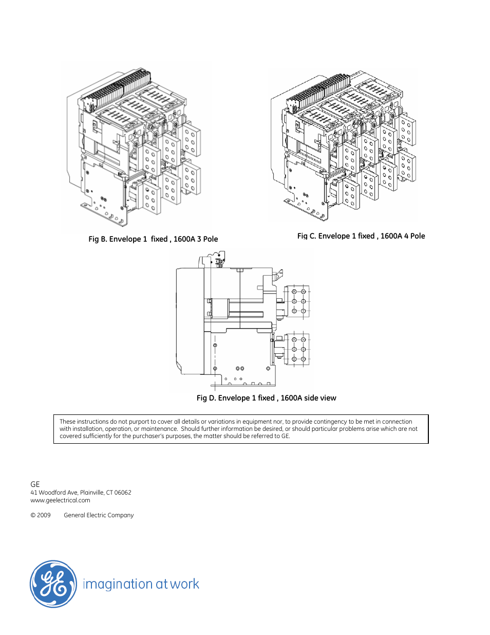 GE Industrial Solutions EntelliGuard G Back Connected Terminations for Fixed Envelope 1 Upto 1600A User Manual | Page 2 / 2