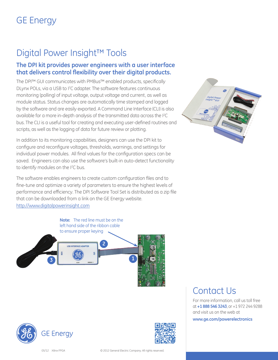 Digital power insight™ tools, Ge energy contact us | GE Industrial Solutions Integrated Power Solutions for DSPs & FPGAs User Manual | Page 3 / 3