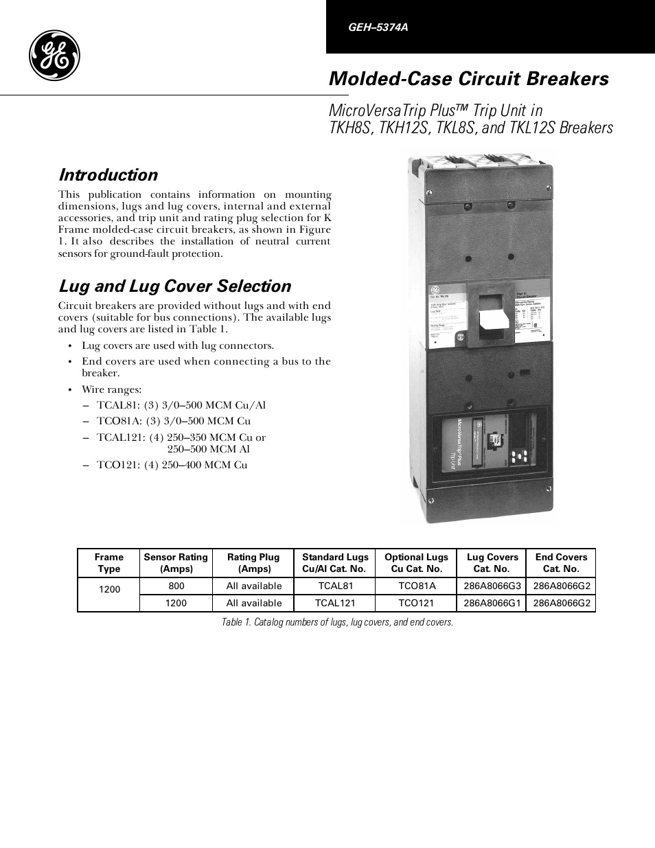 GE Industrial Solutions TKH-TKL with MicroVersaTrip Plus User Manual | 4 pages