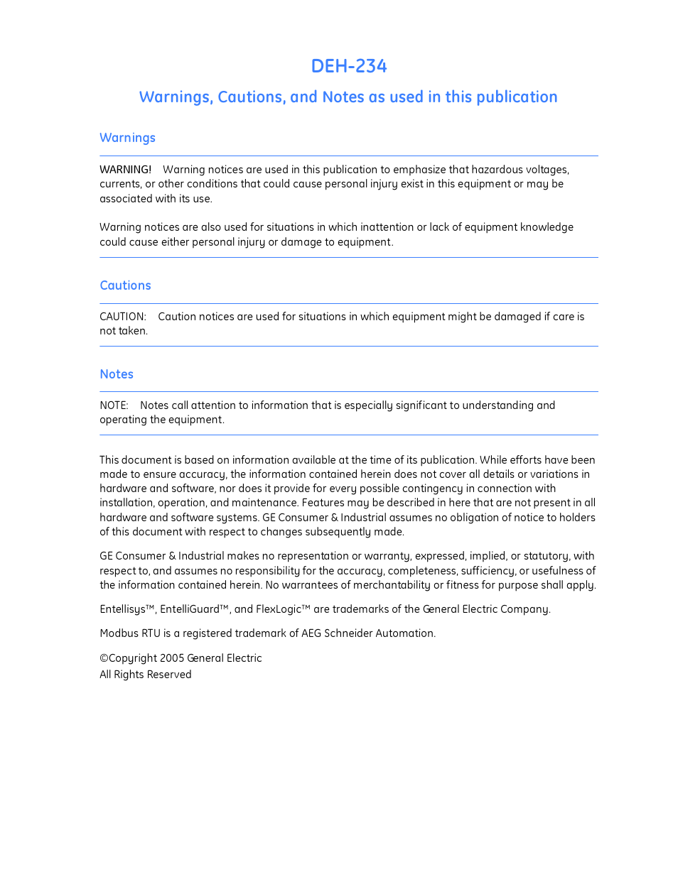 Deh-234 | GE Industrial Solutions Entellisys Device Replacement Guide User Manual | Page 2 / 41