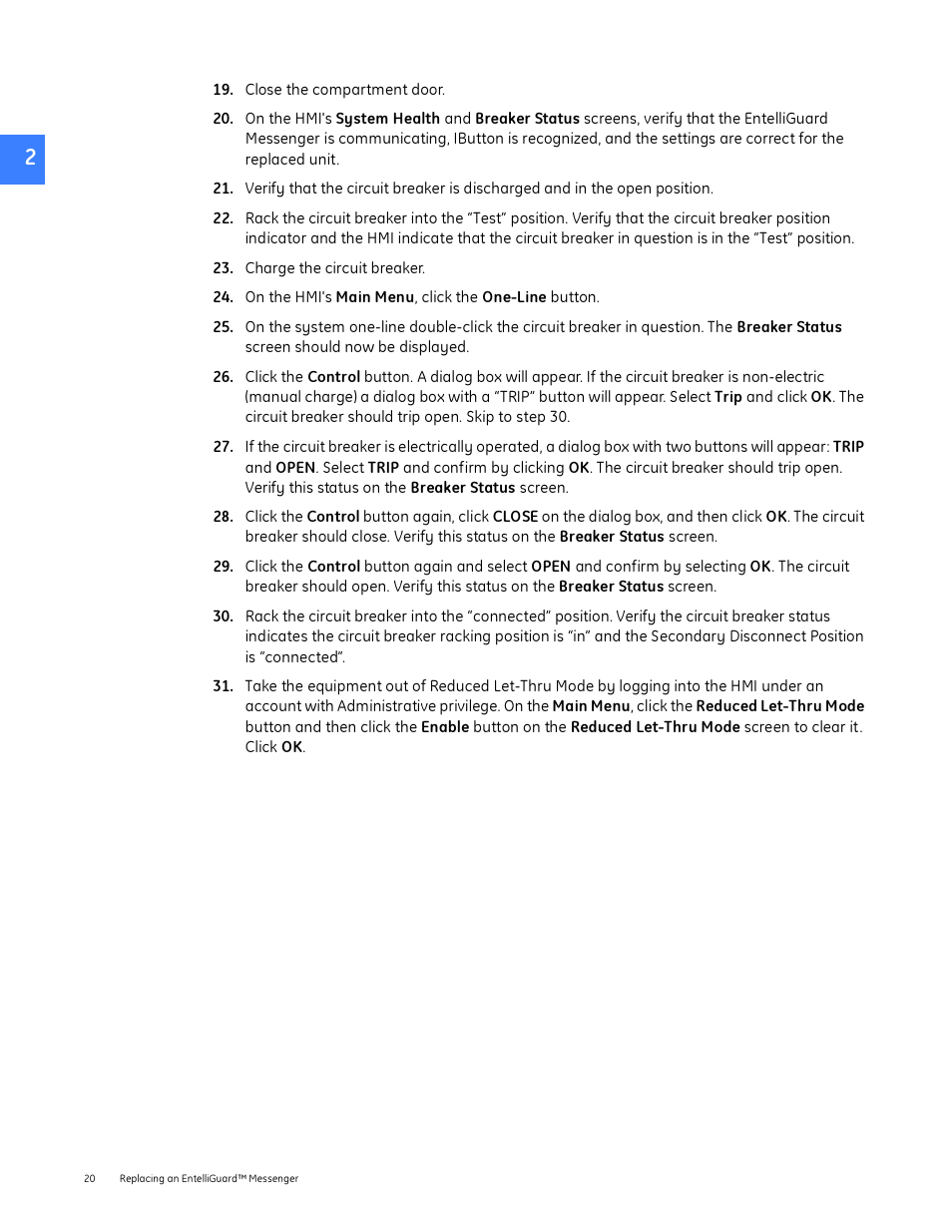 GE Industrial Solutions Entellisys Device Replacement Guide User Manual | Page 20 / 41