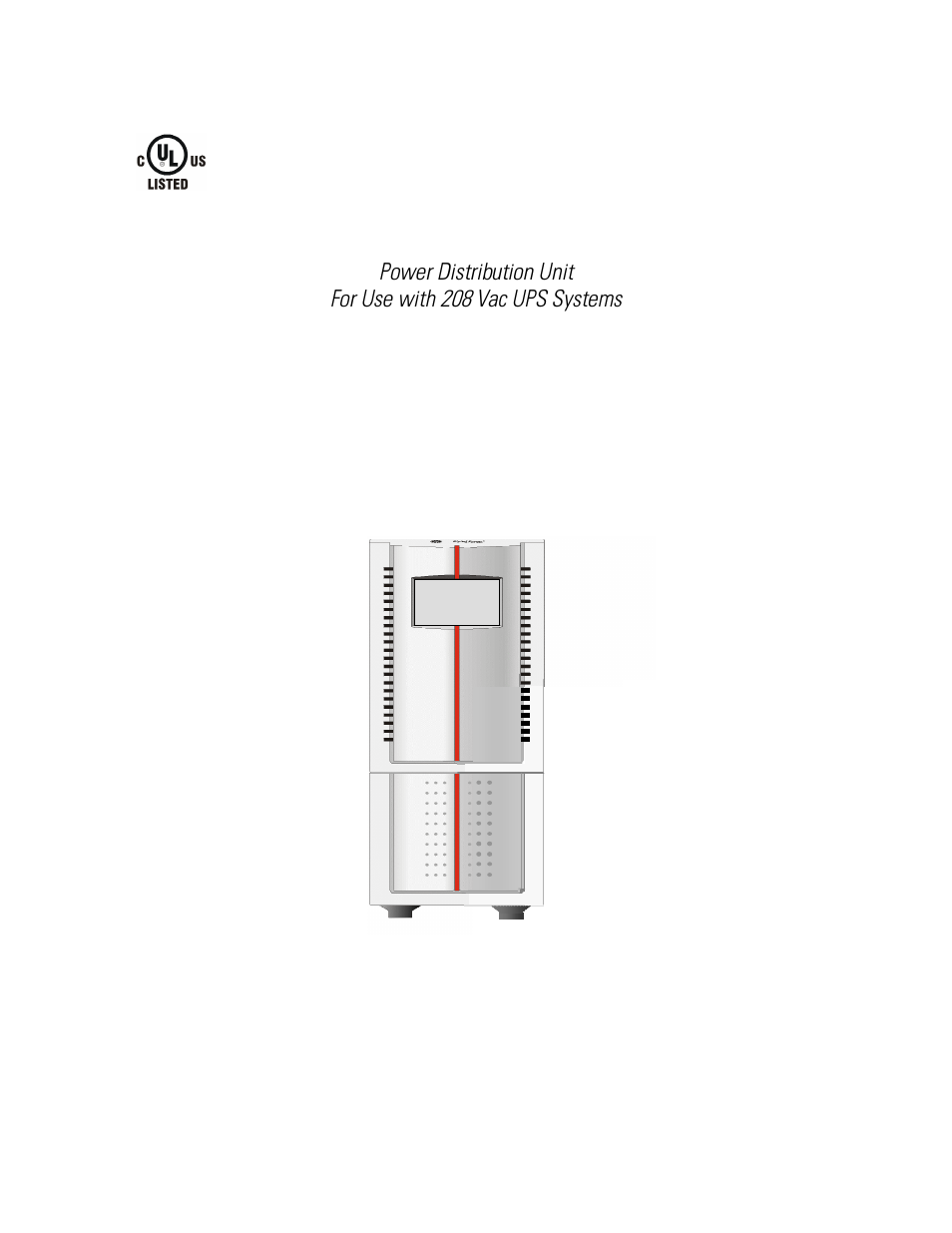 User manual | GE Industrial Solutions GT Series UPS (UL Listed) 208V system PDU User Manual | Page 2 / 8