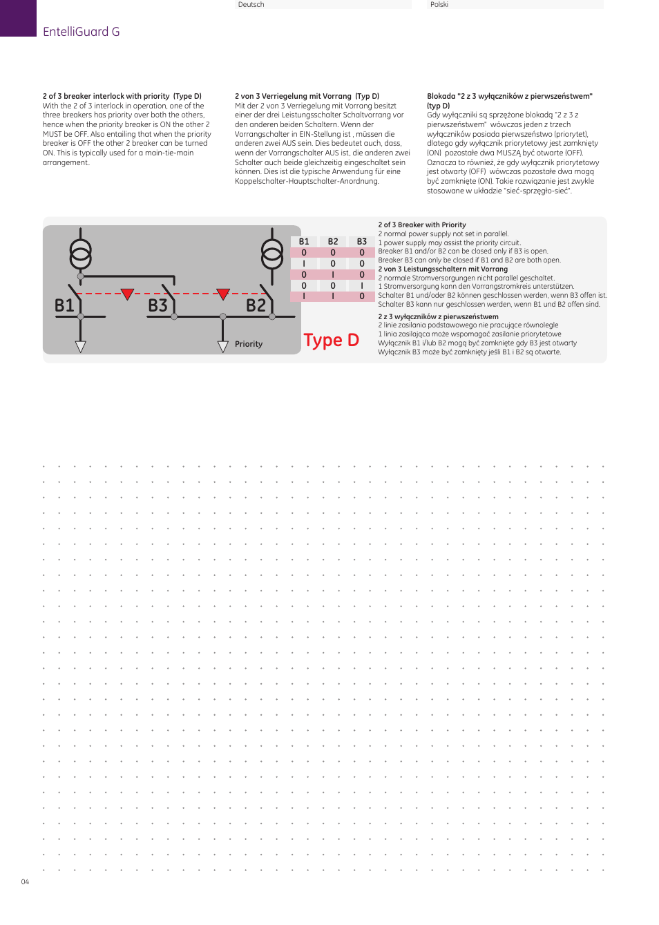Seite4, B1 b2 b3, Type d | Entelliguard g | GE Industrial Solutions EntelliGuard G Cable Interlock (Drawout Breaker) User Manual | Page 4 / 16