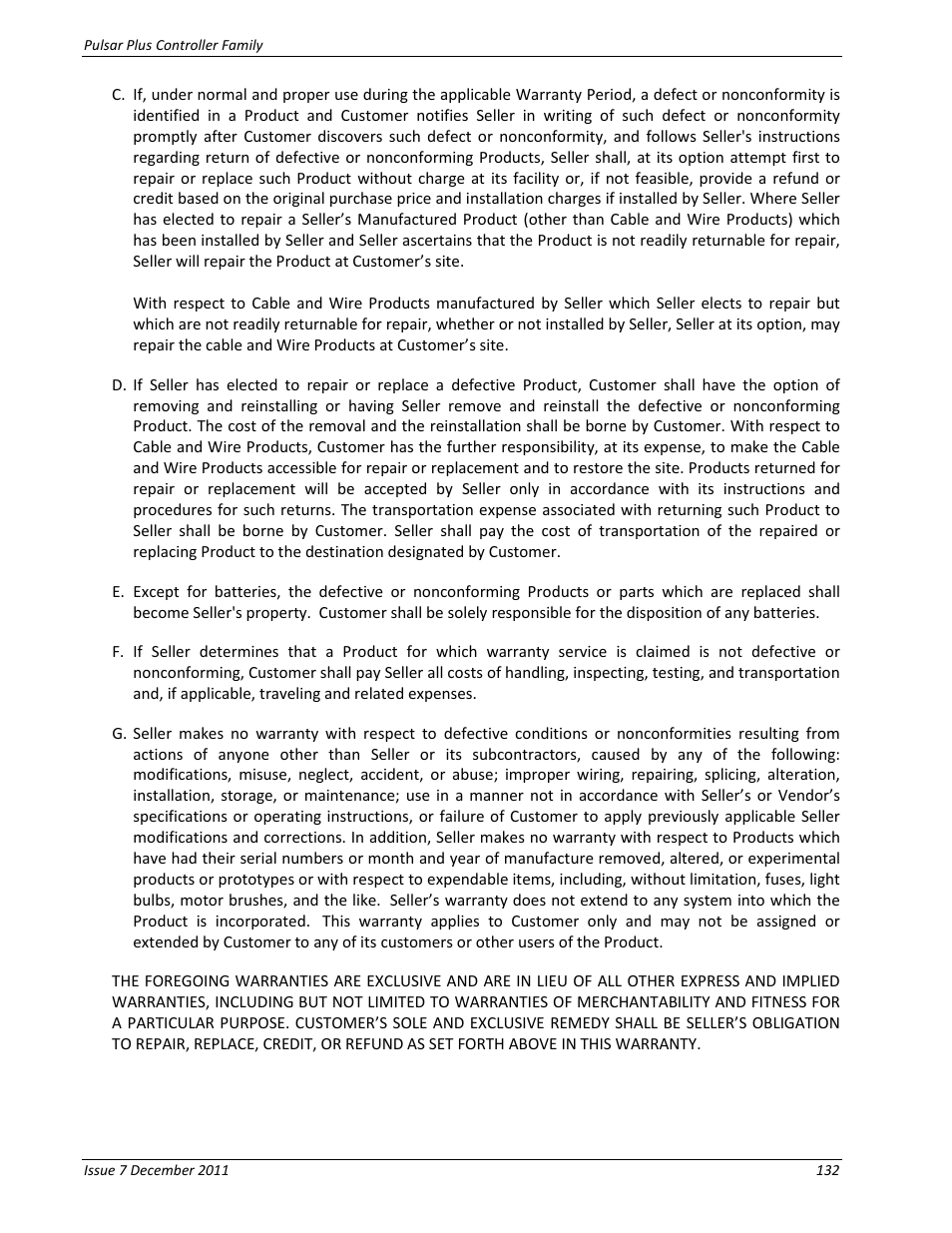 GE Industrial Solutions Pulsar Plus Controller User Manual | Page 132 / 196