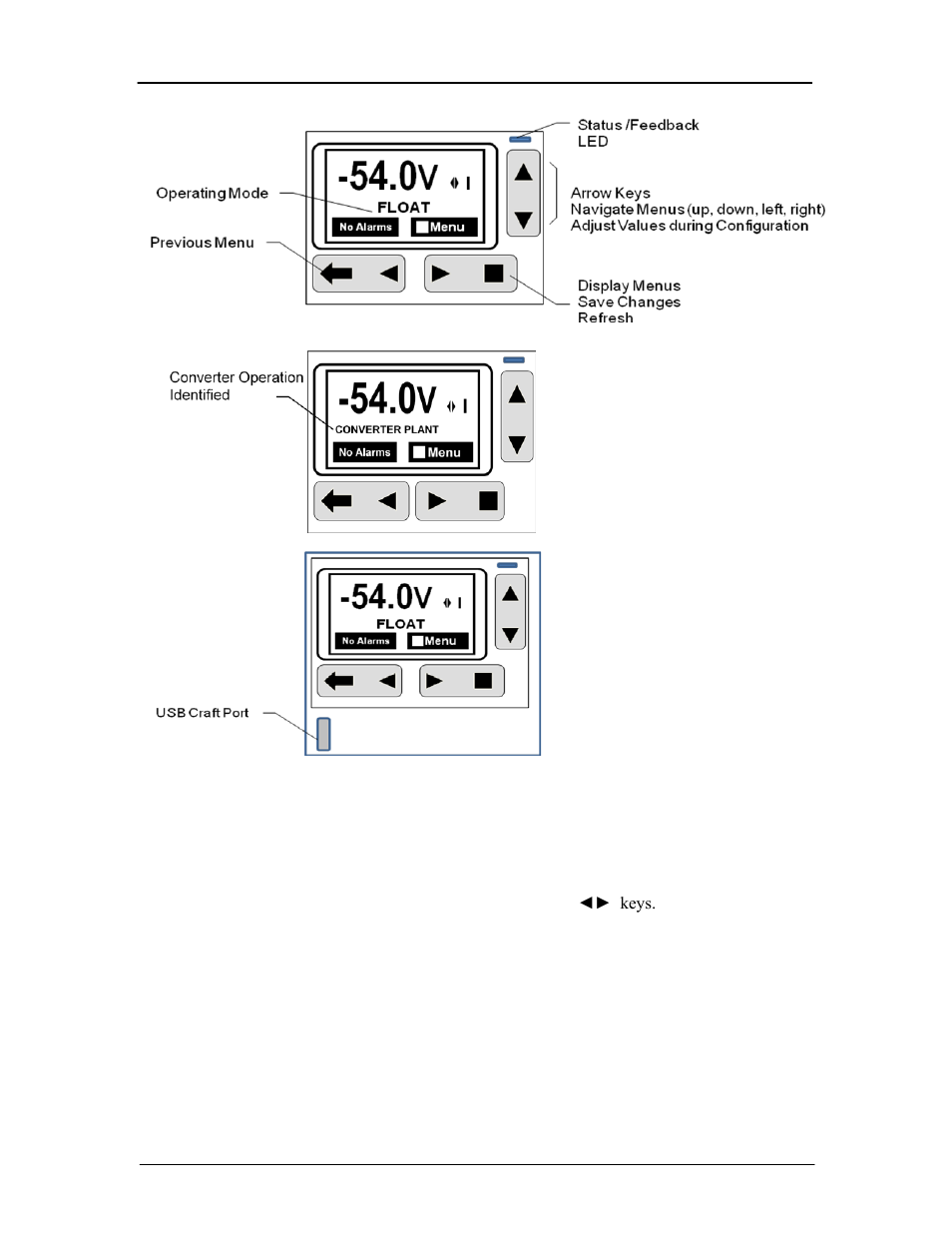 Menu navigation buttons | GE Industrial Solutions Galaxy Pulsar Edge User Manual | Page 45 / 201