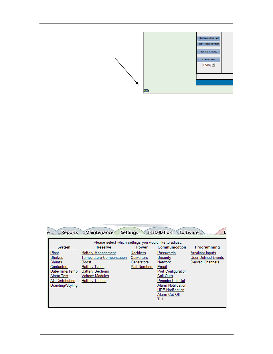 Reboot, Settings | GE Industrial Solutions Galaxy Pulsar Edge User Manual | Page 78 / 201