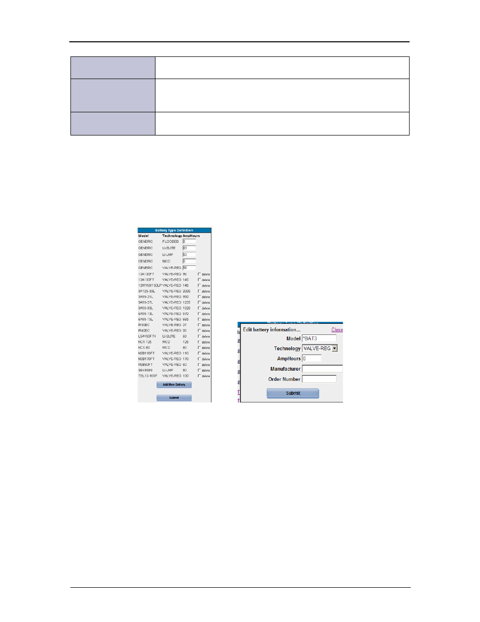Reserve-battery types configurations, Reserve-voltage modules configurations | GE Industrial Solutions Galaxy Pulsar Edge User Manual | Page 93 / 201