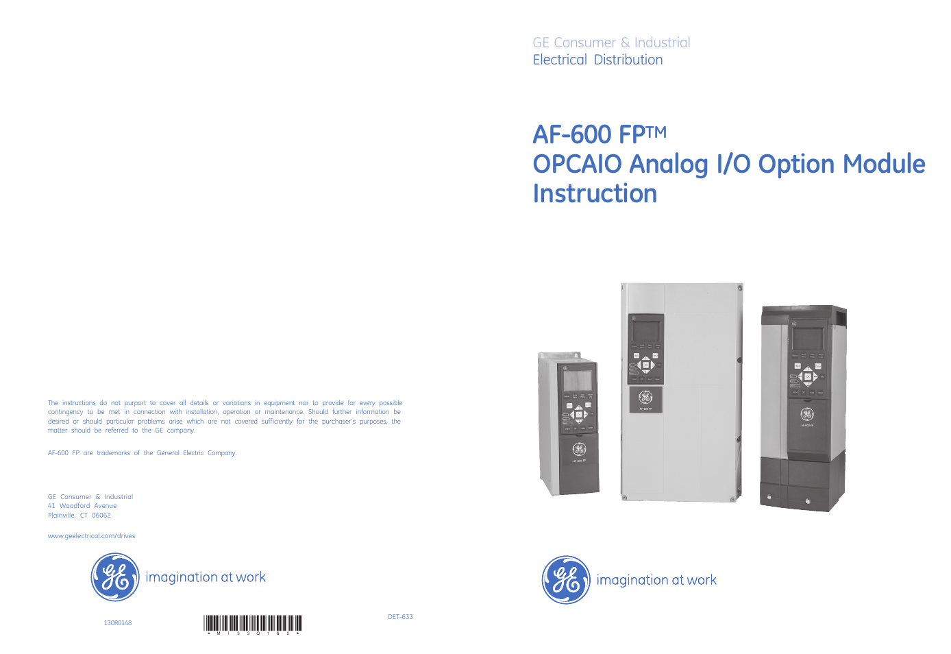Af-600 fp, Opcaio analog i/o option module instruction | GE Industrial Solutions AF-600 FP OPCAIO Analog I_O Option Module User Manual | Page 6 / 6