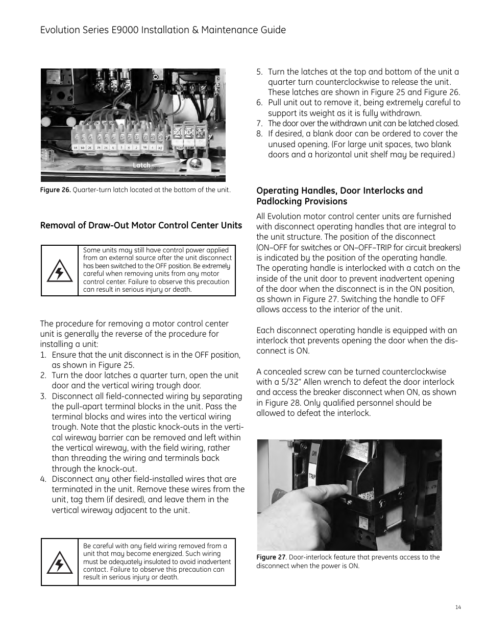 GE Industrial Solutions Evolution Series E9000 User Manual | Page 15 / 36