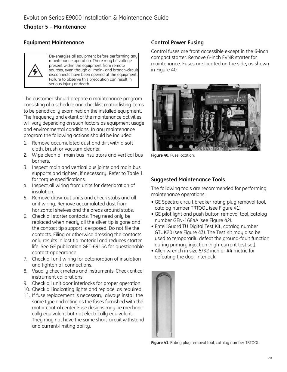 GE Industrial Solutions Evolution Series E9000 User Manual | Page 21 / 36