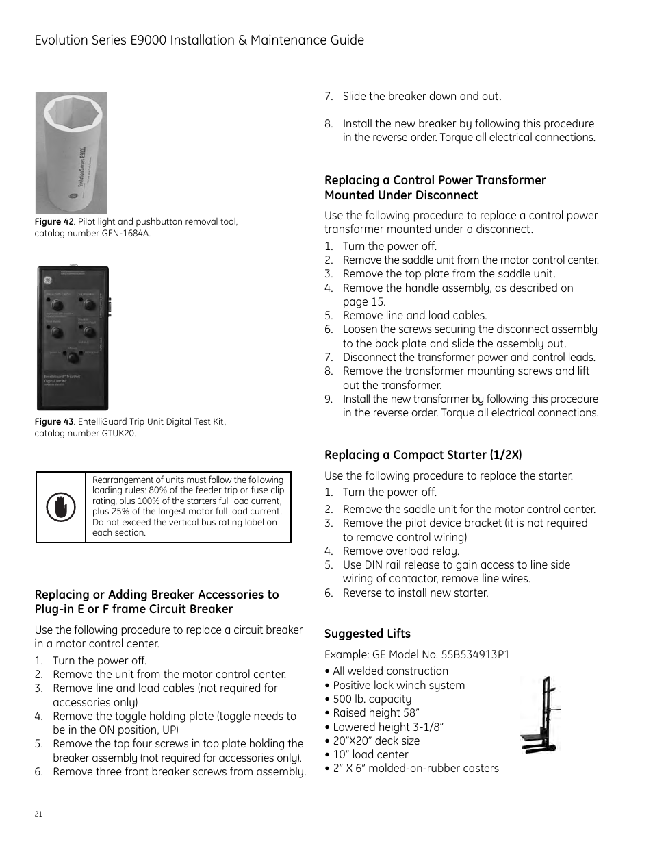 GE Industrial Solutions Evolution Series E9000 User Manual | Page 22 / 36