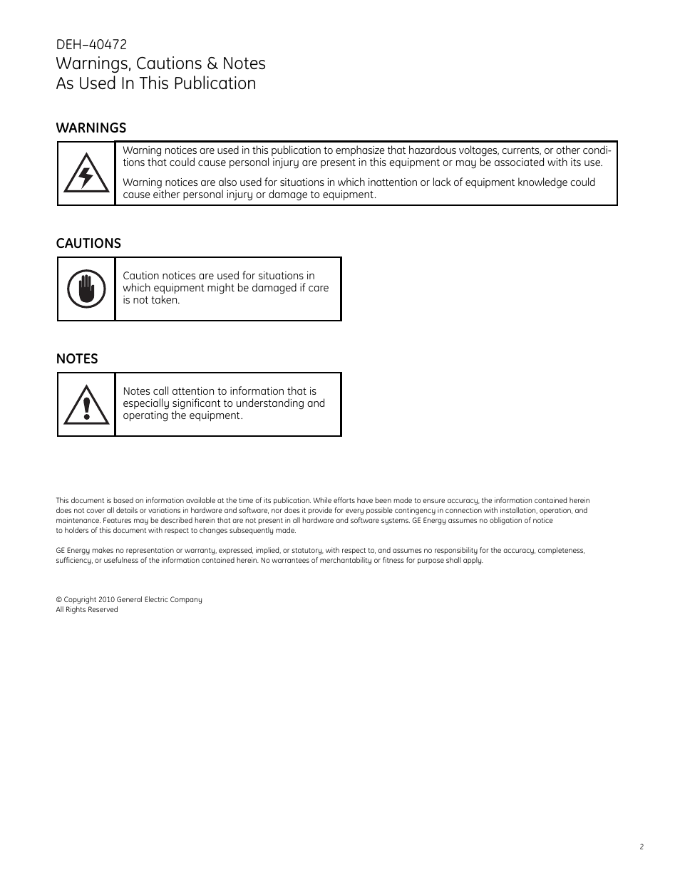 GE Industrial Solutions Evolution Series E9000 User Manual | Page 3 / 36