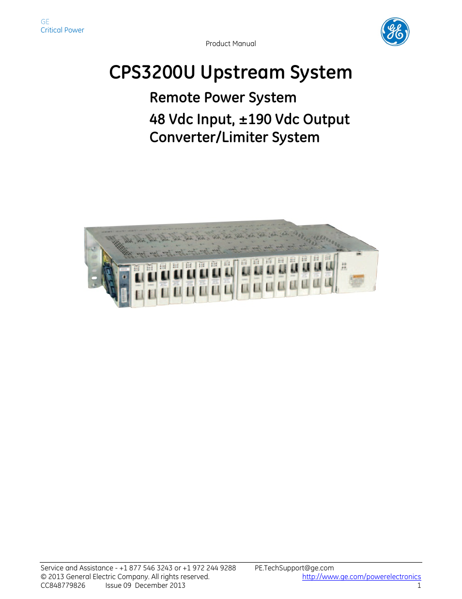 GE Industrial Solutions CPS3200U User Manual | 51 pages