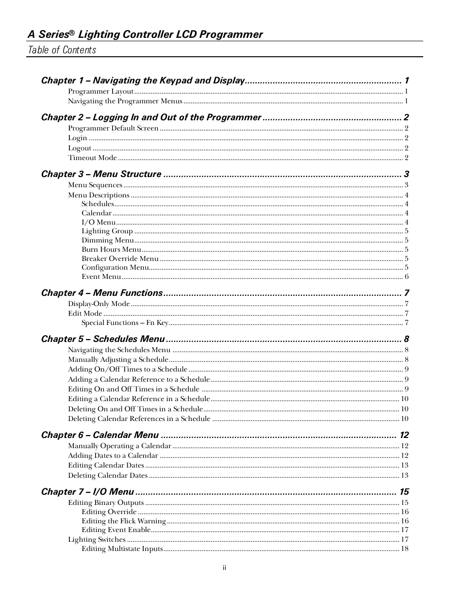 A series | GE Industrial Solutions A Series Lighting Control Panelboards Programmer User Guide User Manual | Page 2 / 56