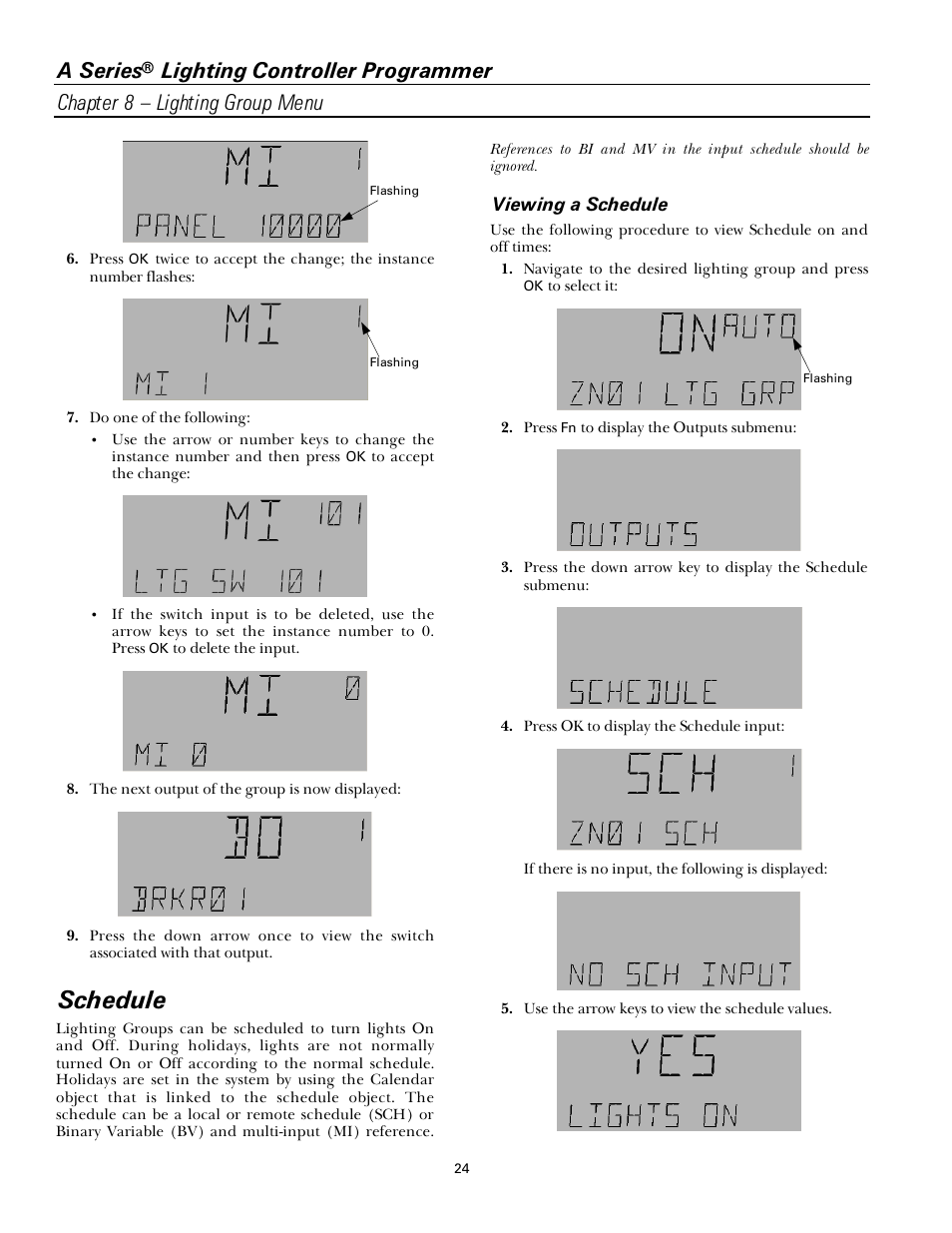 Schedule, A series | GE Industrial Solutions A Series Lighting Control Panelboards Programmer User Guide User Manual | Page 28 / 56