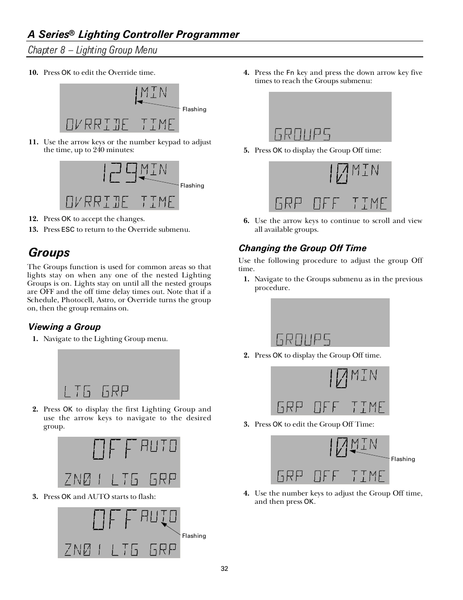 Groups, A series | GE Industrial Solutions A Series Lighting Control Panelboards Programmer User Guide User Manual | Page 36 / 56