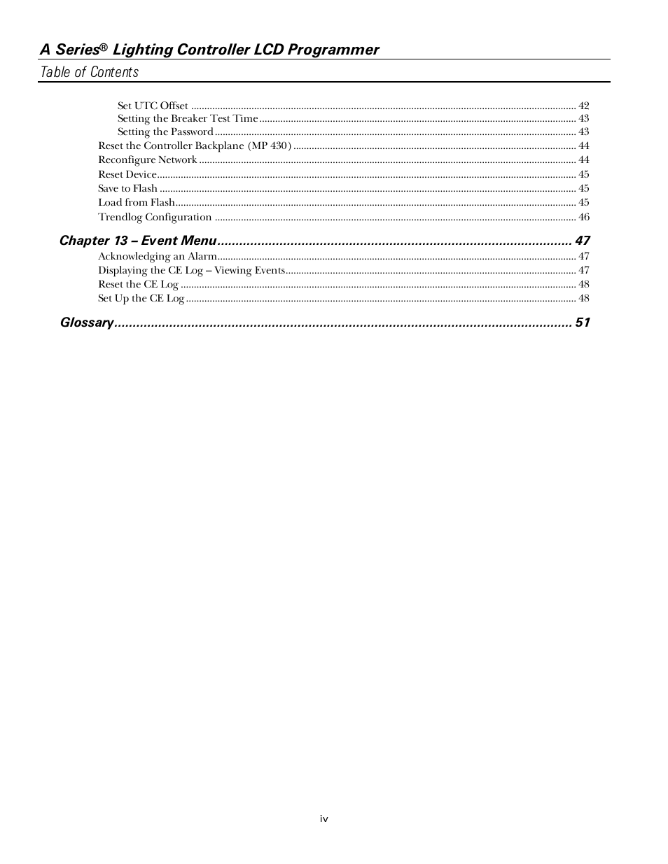A series | GE Industrial Solutions A Series Lighting Control Panelboards Programmer User Guide User Manual | Page 4 / 56