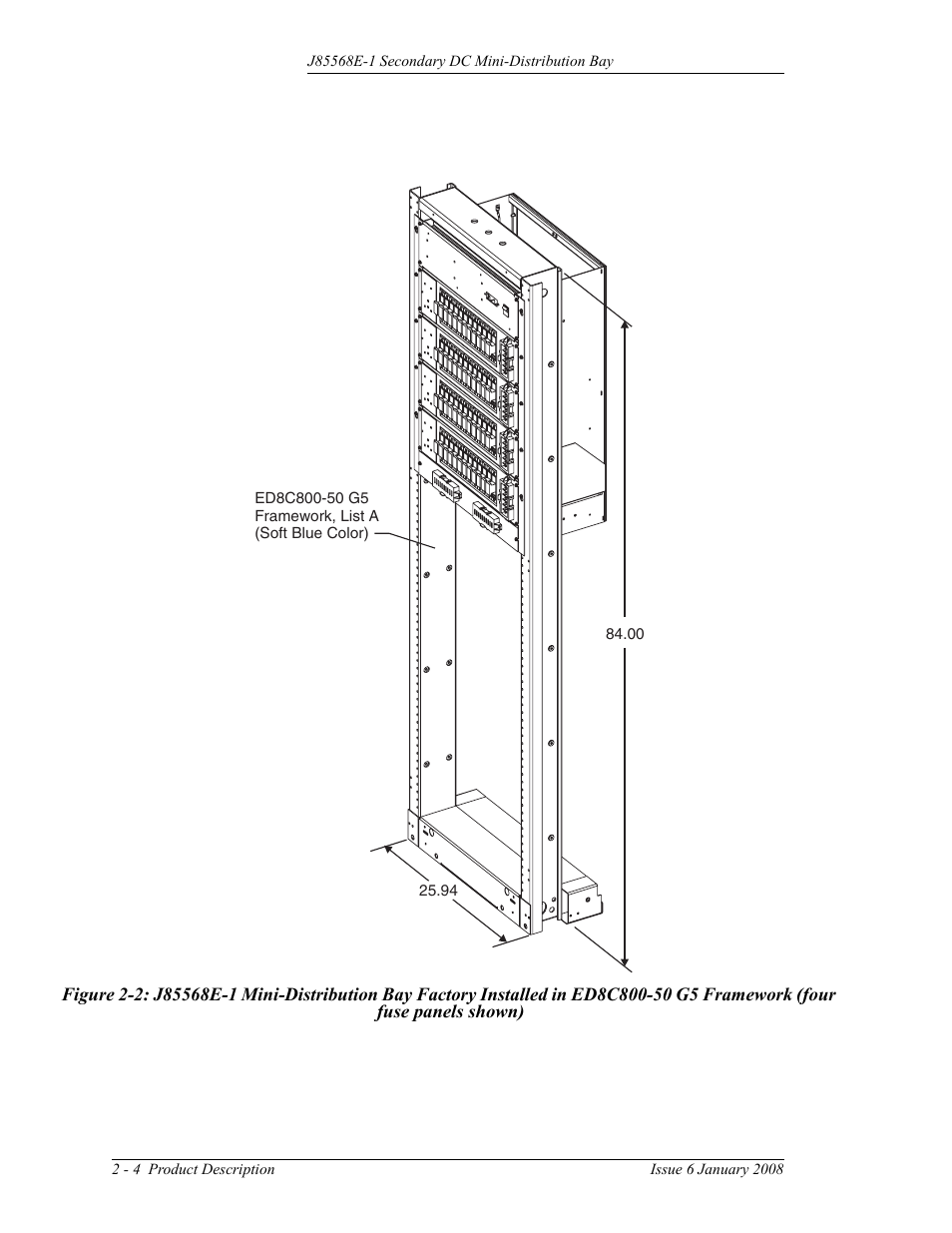 Installed in ed8c800-50 g5 framework (four fuse, Panels shown) | GE Industrial Solutions Micro-BDCBB User Manual | Page 16 / 42