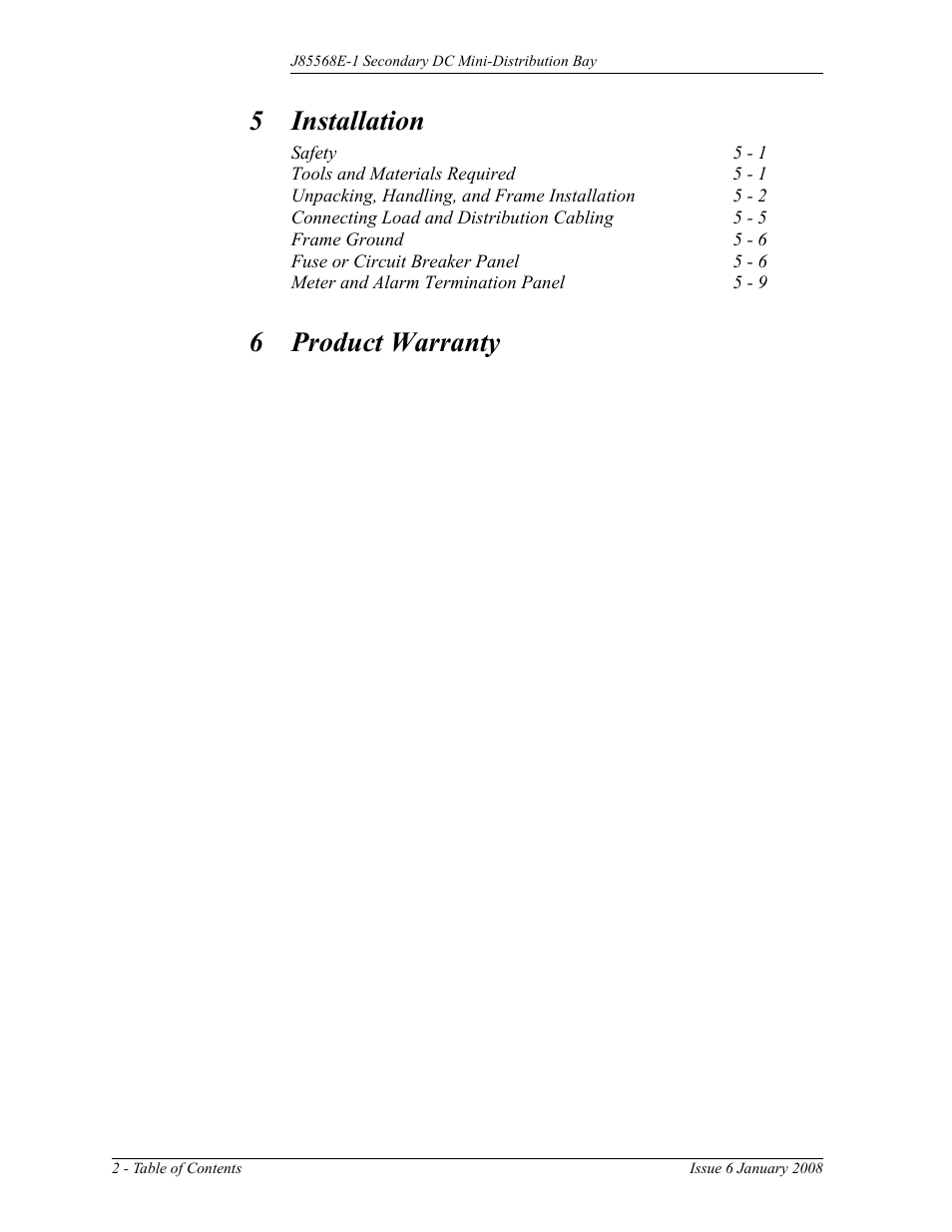 5 installation, 6 product warranty | GE Industrial Solutions Micro-BDCBB User Manual | Page 6 / 42