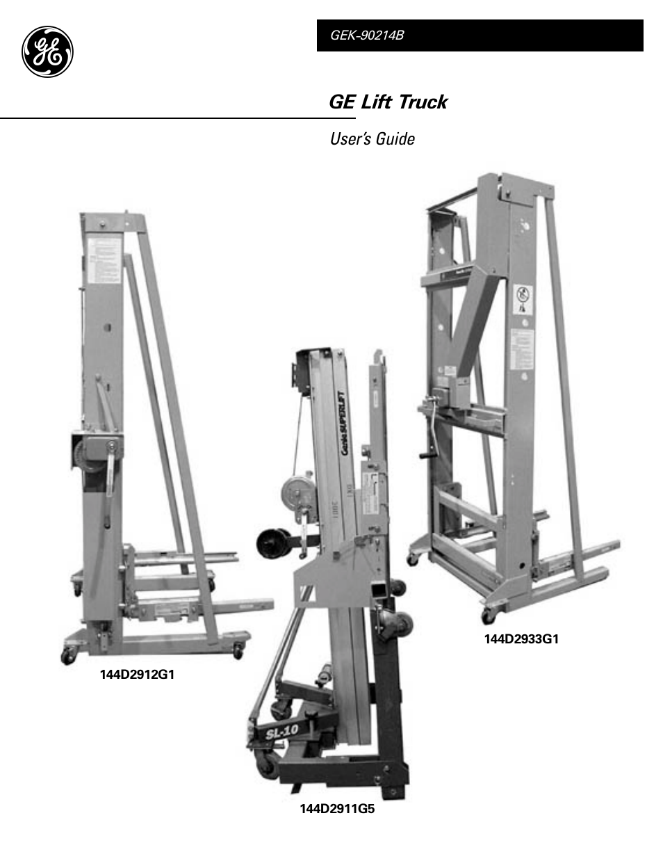 GE Industrial Solutions Lift Truck 144D2933G1 User Manual | 12 pages